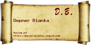 Depner Bianka névjegykártya